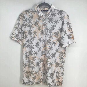 Travis Mathew’s Men’s Palm Print Golf Sport Short Sleeve Polo Size M